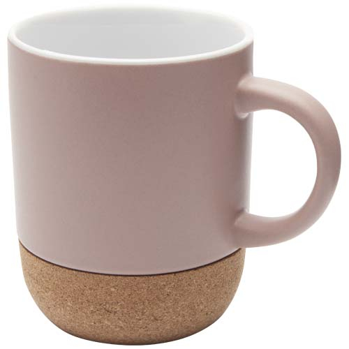 Tasse céramique et liège personnalisable 300ml finition matte Billie Rose poudré